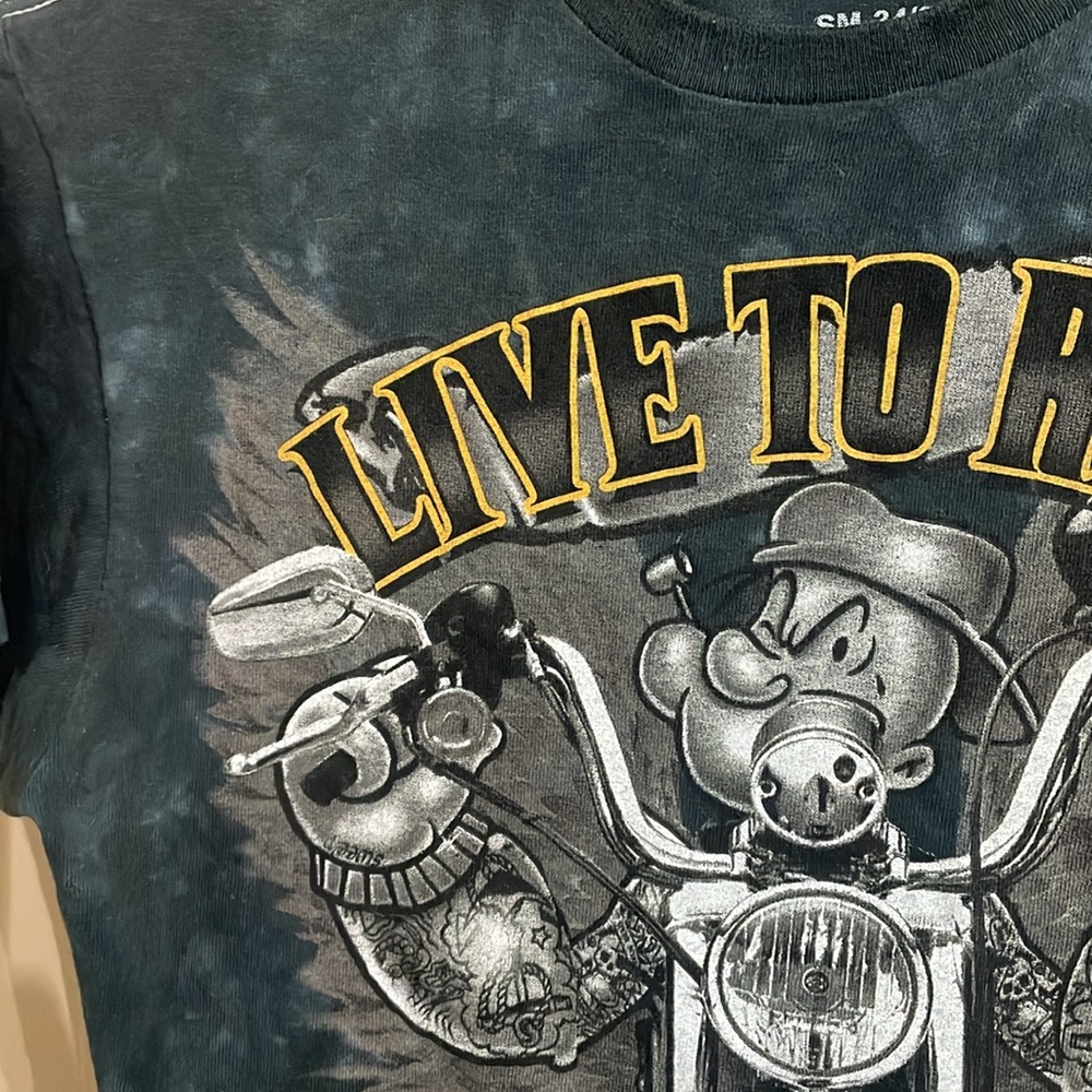Popeye “Live to Ride, Ride to Live”, size small - Picture 2 of 4